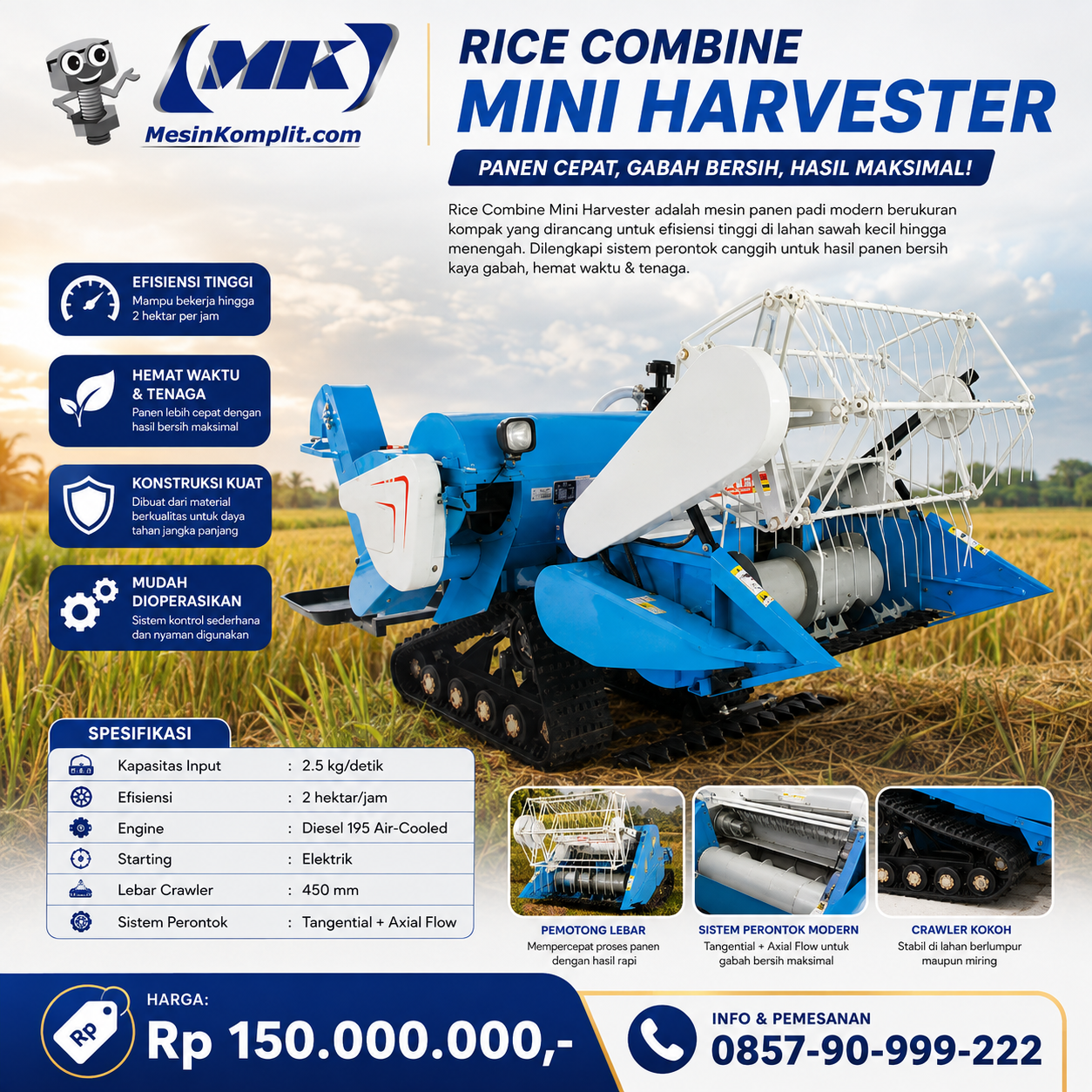 Traktor Pemanen Padi (MSK...
